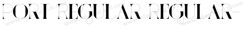 Port Regular Regular字体转换
